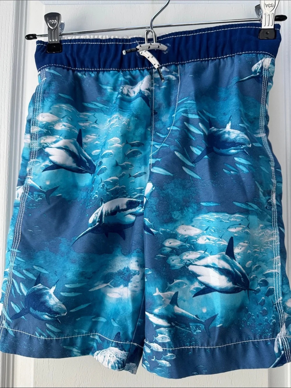 GAP Shark-Print Boys Swim Trunks